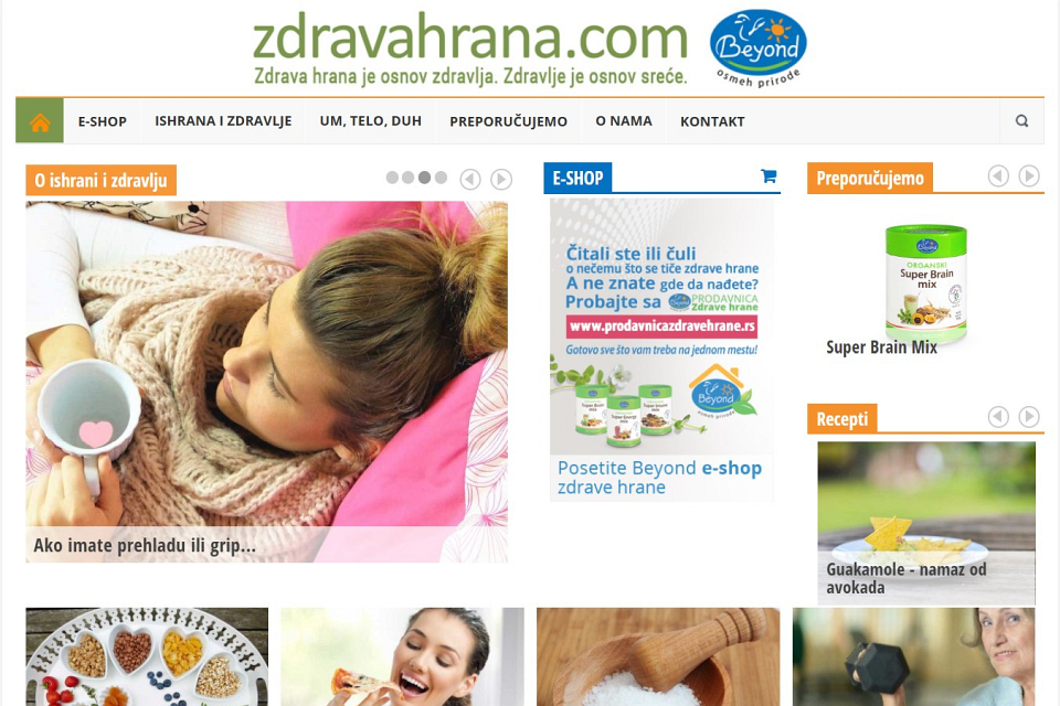 V4 Internet Portal o zdravoj hrani ZDRAVAHRANA.COM